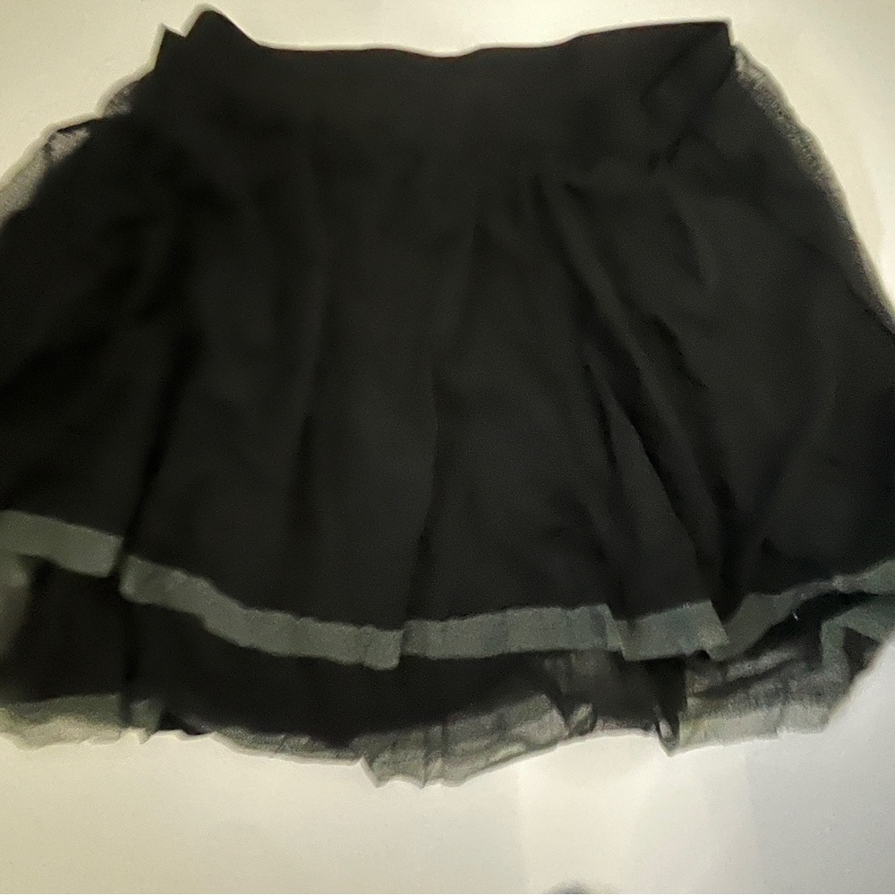 Free People Black Layered Skater Skirt